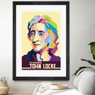 John Locke in Pop Art Portrait by Ahmad Taufiq on GIANT ART - white vector illustration