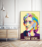 John Locke in Pop Art Portrait by Ahmad Taufiq on GIANT ART - white vector illustration