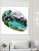 Lac by Julie Baldassi on GIANT ART - green photo illustration