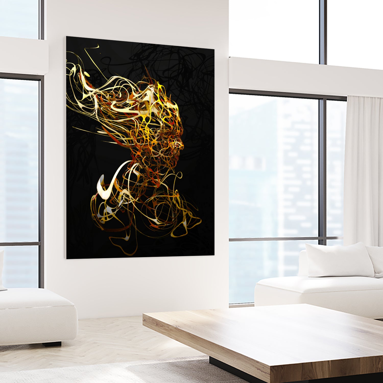 Abstract Portrait by murtaza saeed on GIANT ART - black 3d art