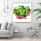 Hulk by Julie Baldassi on GIANT ART - green photo illustration