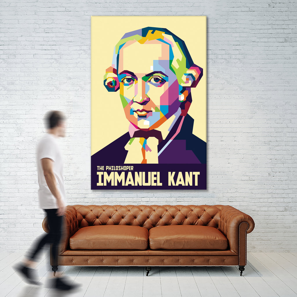 Immanuel Kant in Pop Art Portrait by Ahmad Taufiq on GIANT ART - white digital drawing