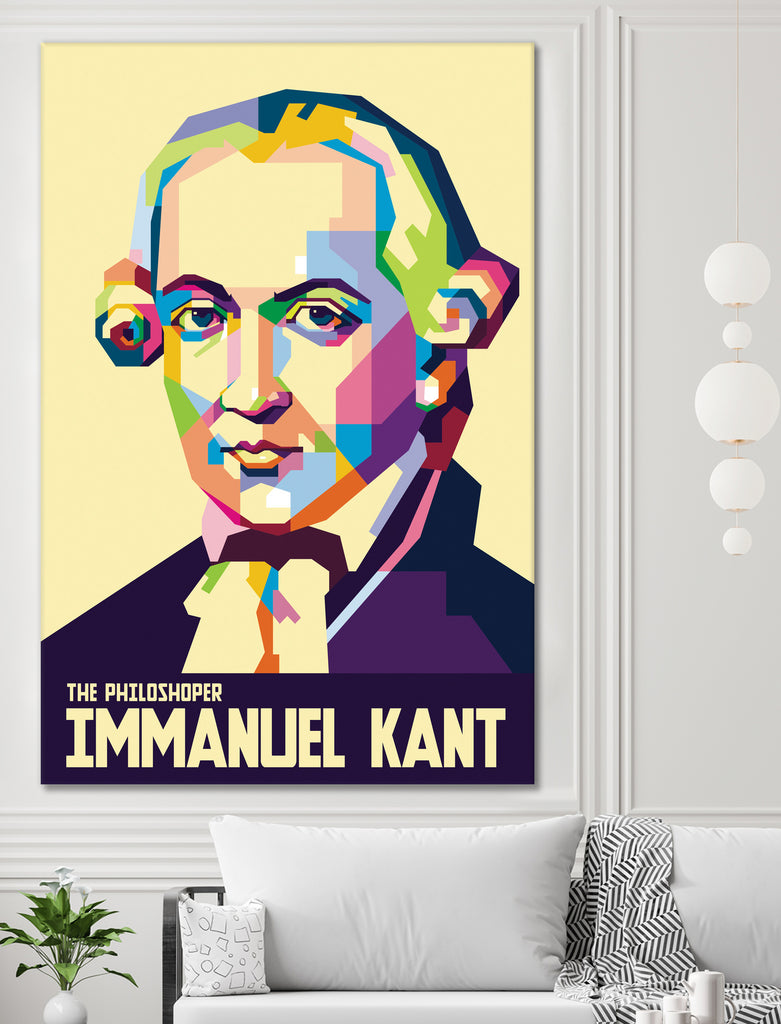 Immanuel Kant in Pop Art Portrait by Ahmad Taufiq on GIANT ART - white digital drawing