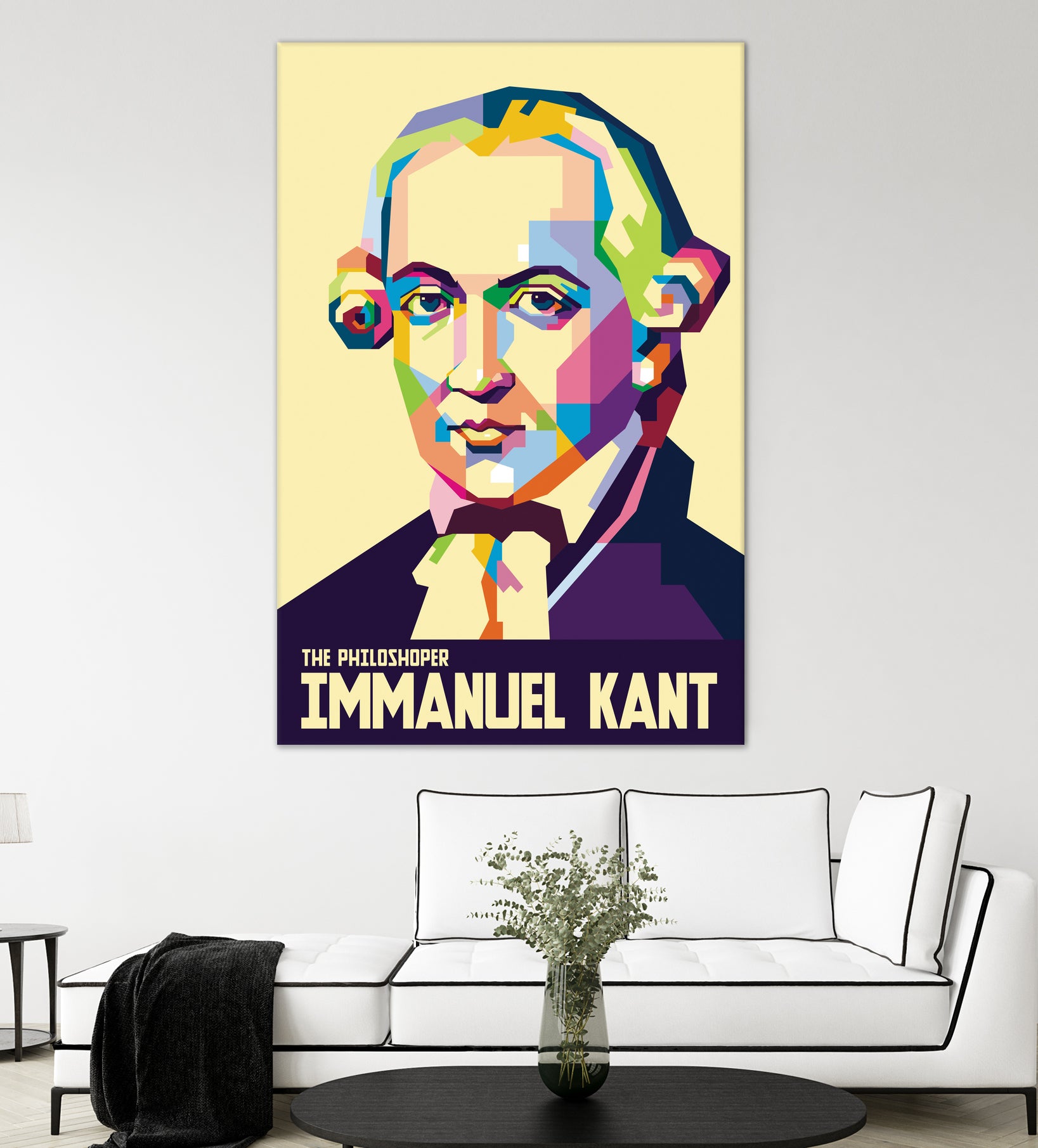 Immanuel Kant in Pop Art Portrait by Ahmad Taufiq on GIANT ART - white digital drawing