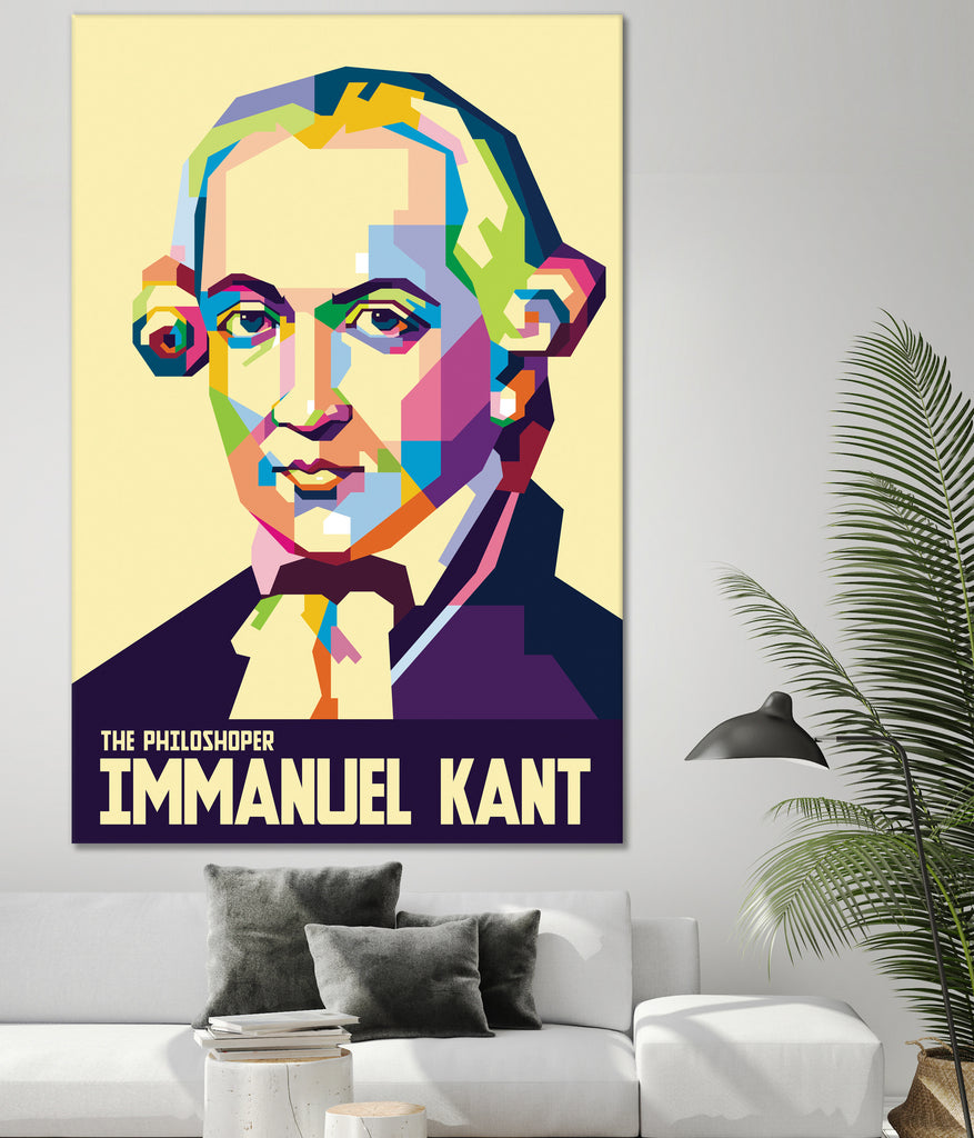 Immanuel Kant in Pop Art Portrait by Ahmad Taufiq on GIANT ART - white digital drawing