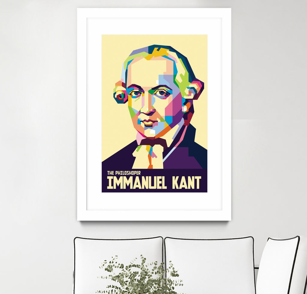 Immanuel Kant in Pop Art Portrait by Ahmad Taufiq on GIANT ART - white digital drawing