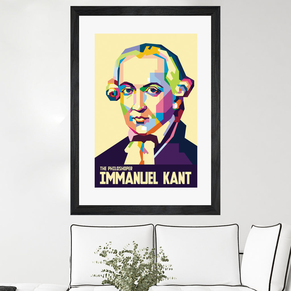 Immanuel Kant in Pop Art Portrait by Ahmad Taufiq on GIANT ART - white digital drawing