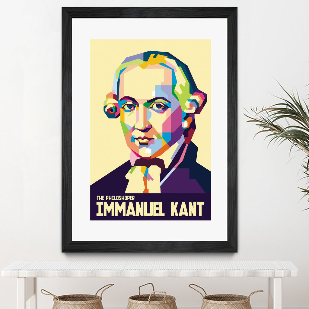 Immanuel Kant in Pop Art Portrait by Ahmad Taufiq on GIANT ART - white digital drawing