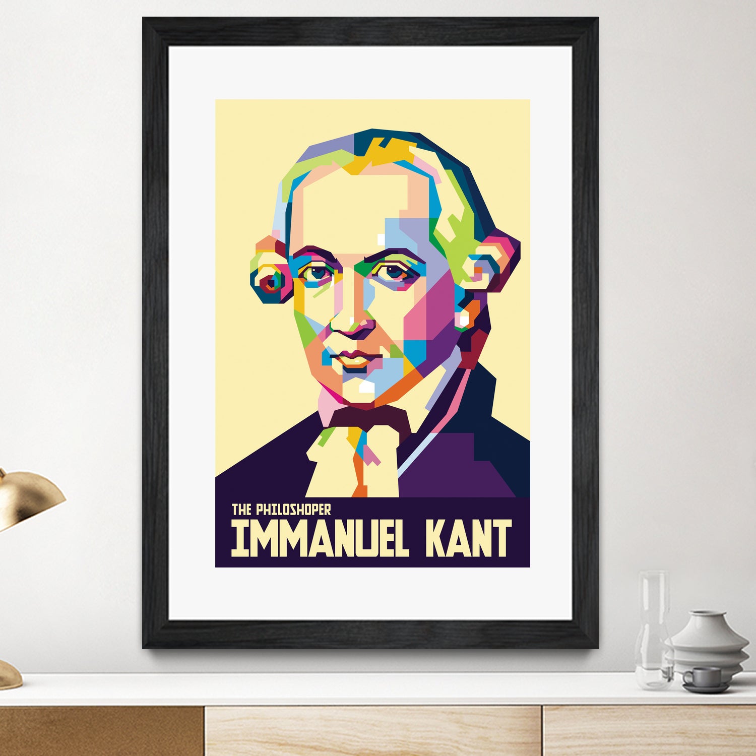 Immanuel Kant in Pop Art Portrait by Ahmad Taufiq on GIANT ART - white digital drawing