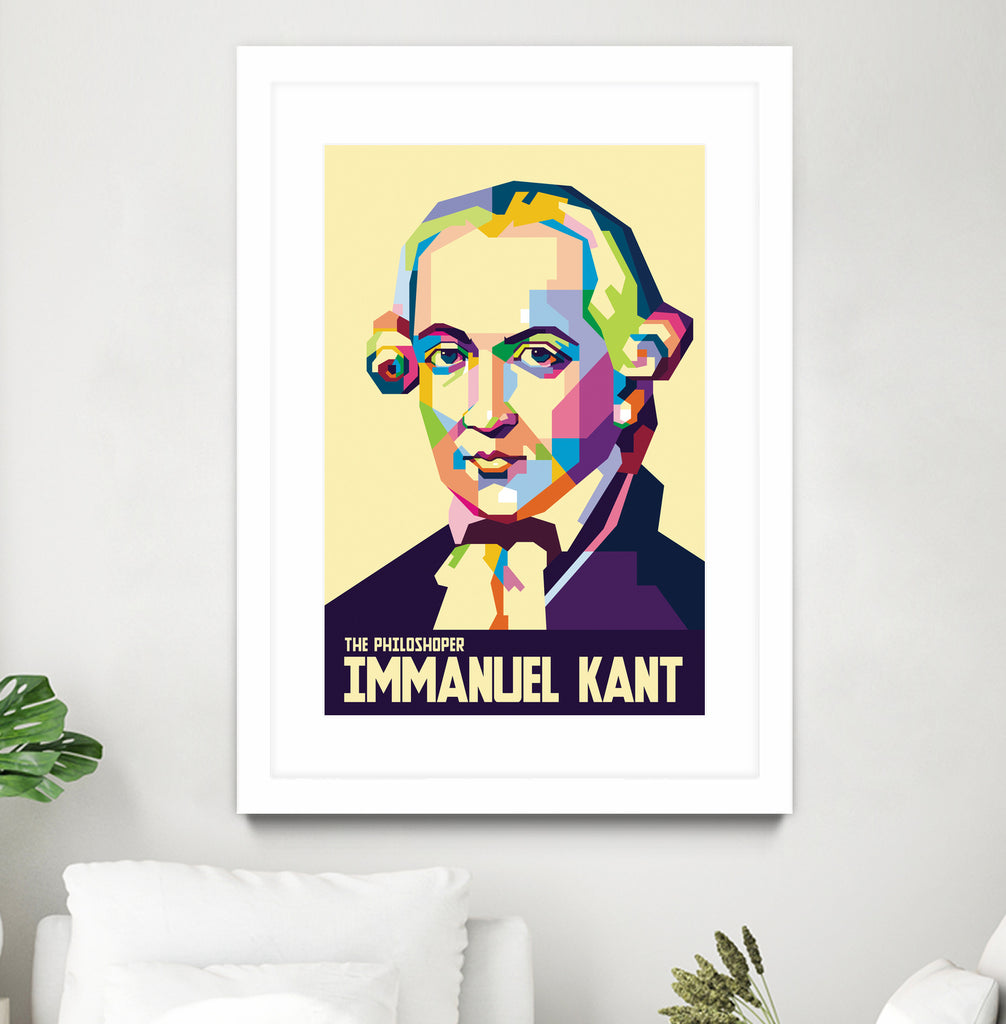 Immanuel Kant in Pop Art Portrait by Ahmad Taufiq on GIANT ART - white digital drawing