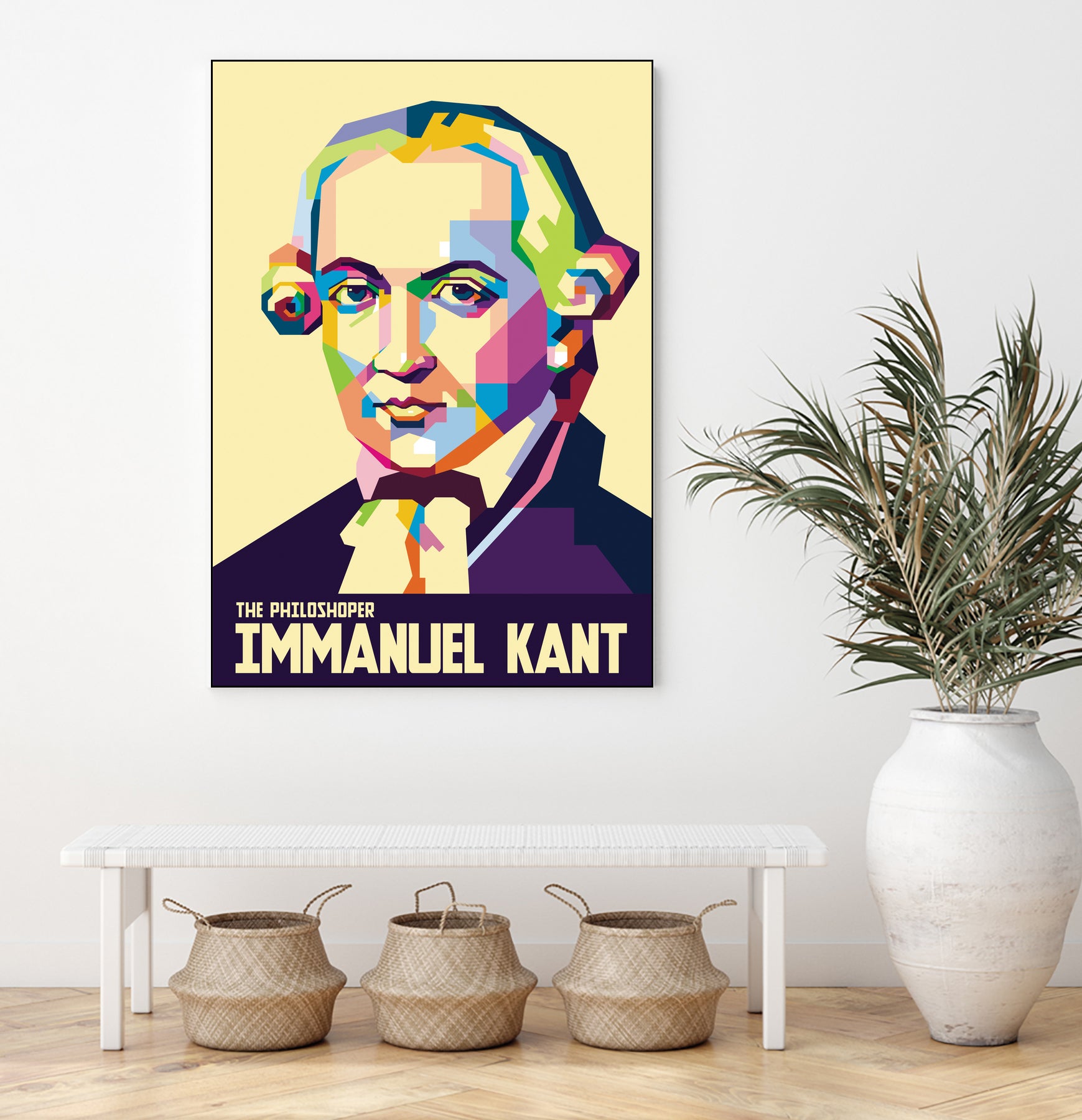 Immanuel Kant in Pop Art Portrait by Ahmad Taufiq on GIANT ART - white digital drawing