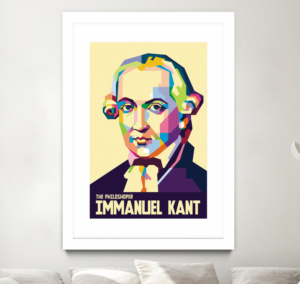 Immanuel Kant in Pop Art Portrait by Ahmad Taufiq on GIANT ART - white digital drawing