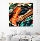 ABSTRACT COLORFUL PAINTING II-B3 by Pia Schneider on GIANT ART - orange mixed media