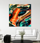 ABSTRACT COLORFUL PAINTING II-B3 by Pia Schneider on GIANT ART - orange mixed media