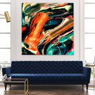 ABSTRACT COLORFUL PAINTING II-B3 by Pia Schneider on GIANT ART - orange mixed media