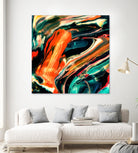 ABSTRACT COLORFUL PAINTING II-B3 by Pia Schneider on GIANT ART - orange mixed media