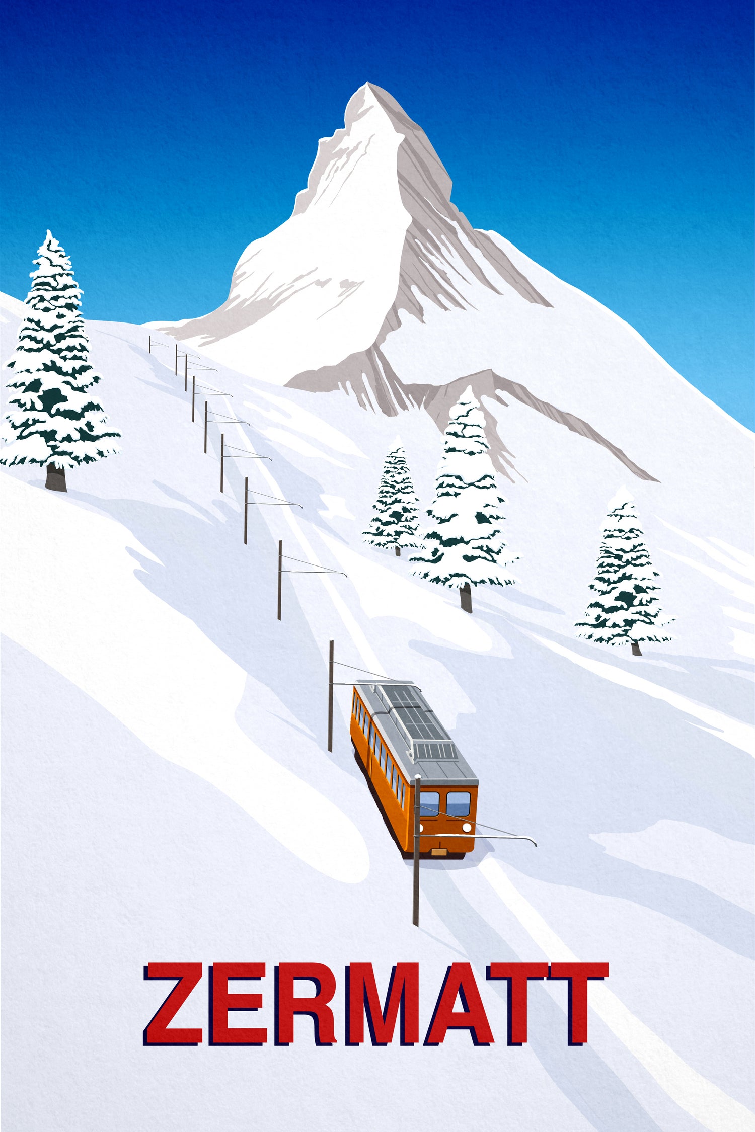 ZERMATT by Steve Ash on GIANT ART - white digital painting