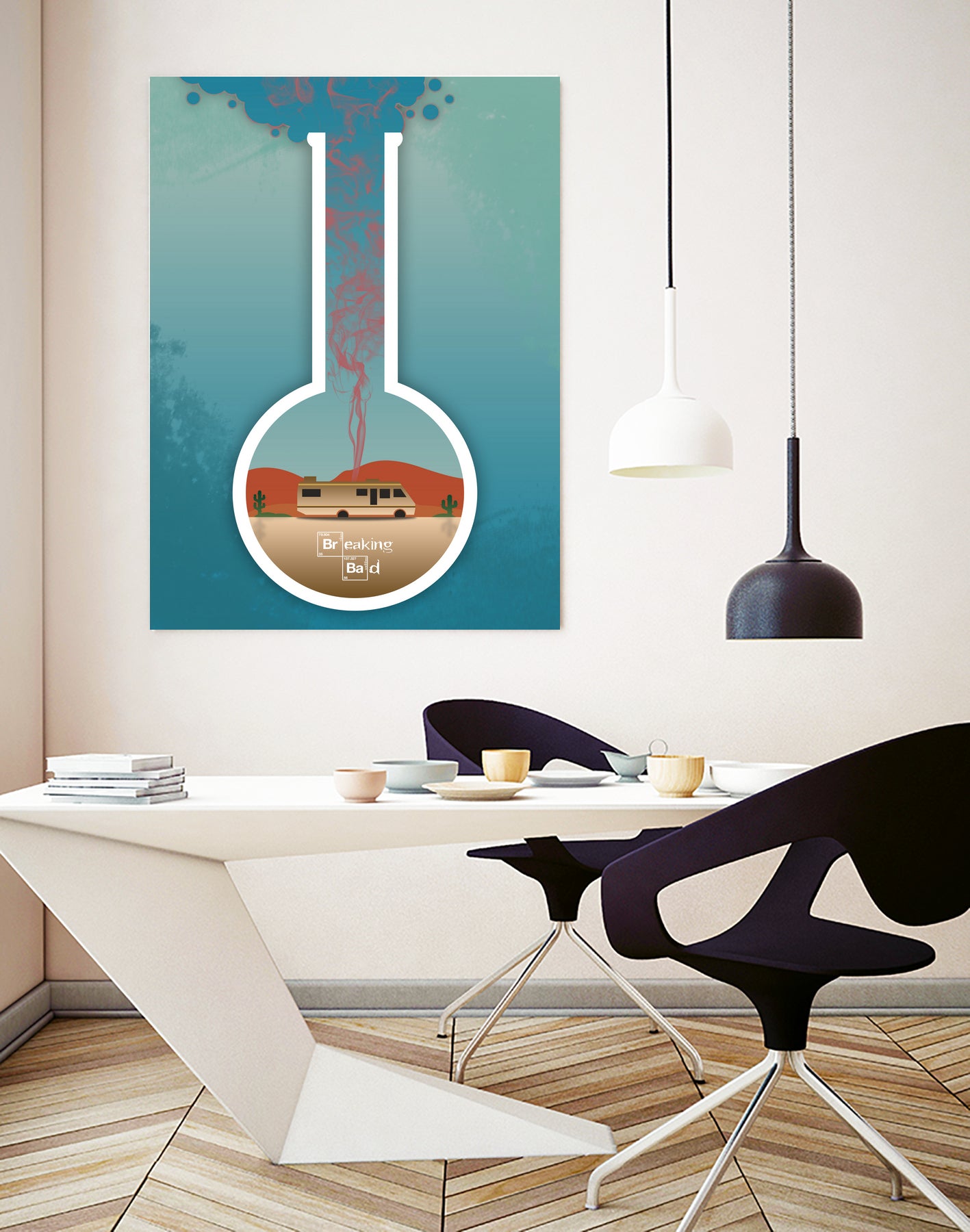 Breaking Bad - Minimal TV Poster - Fanart alternative by HDMI 2K on GIANT ART - blue digital painting