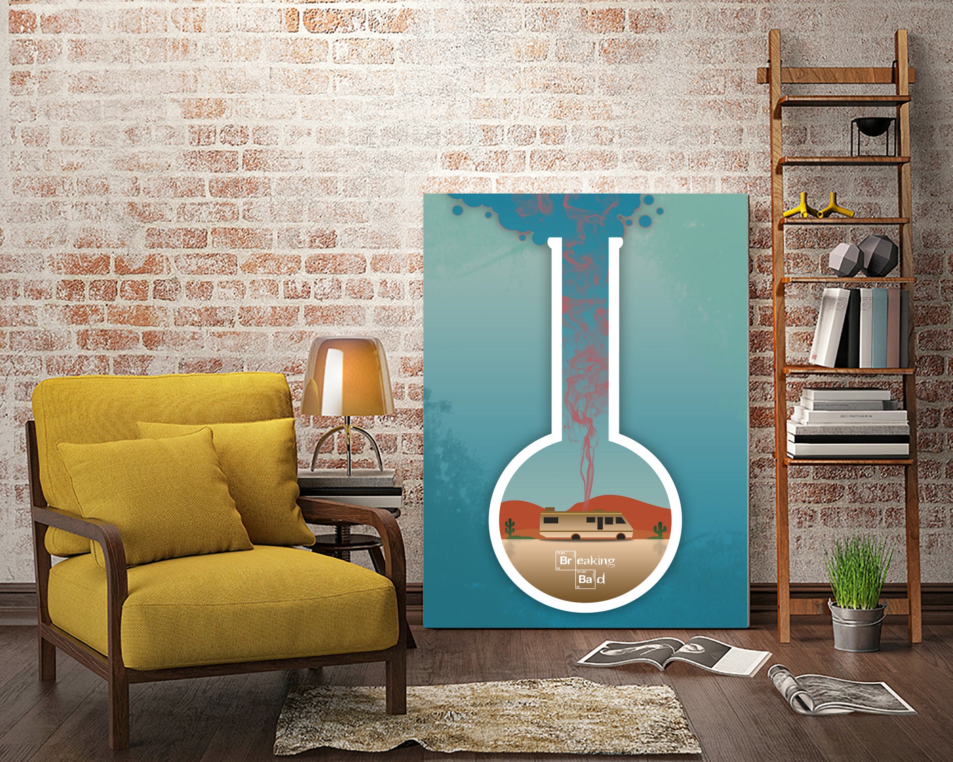 Breaking Bad - Minimal TV Poster - Fanart alternative by HDMI 2K on GIANT ART - blue digital painting