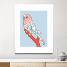 BUDGIE FLORAL BLUE by Thomas Fernez on GIANT ART - blue digital painting