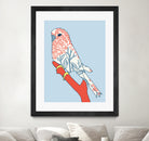 BUDGIE FLORAL BLUE by Thomas Fernez on GIANT ART - blue digital painting