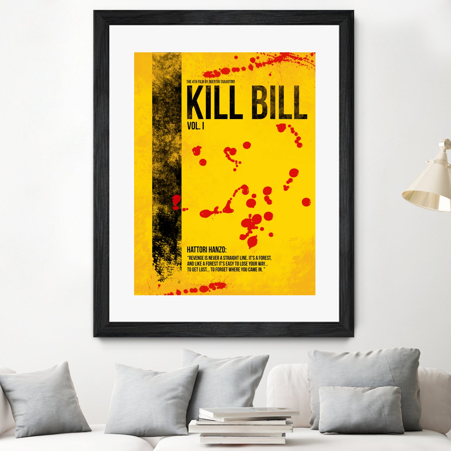 Kill Bill - Vol. I minimal movie poster alternative by HDMI 2K on GIANT ART - yellow typography