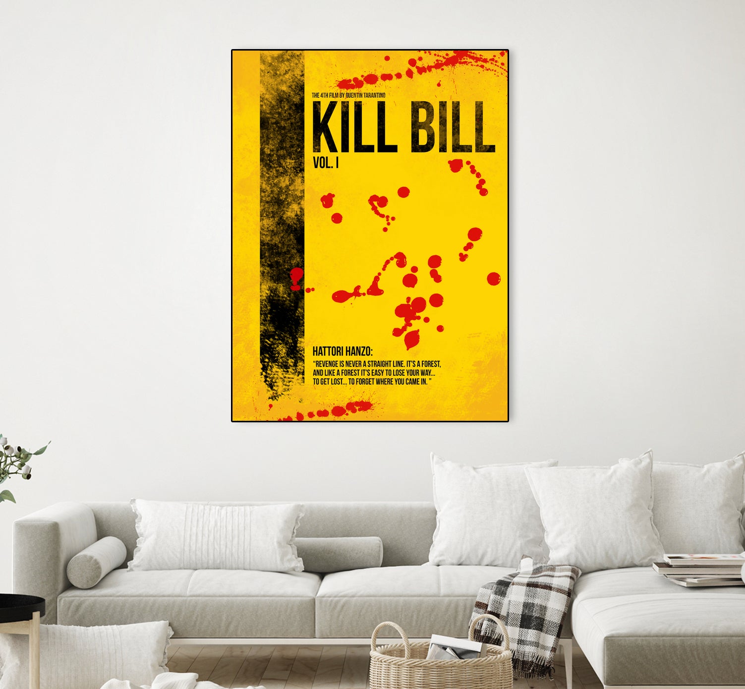 Kill Bill - Vol. I minimal movie poster alternative by HDMI 2K on GIANT ART - yellow typography