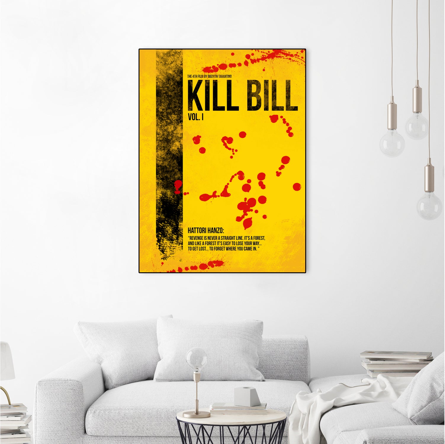 Kill Bill - Vol. I minimal movie poster alternative by HDMI 2K on GIANT ART - yellow typography