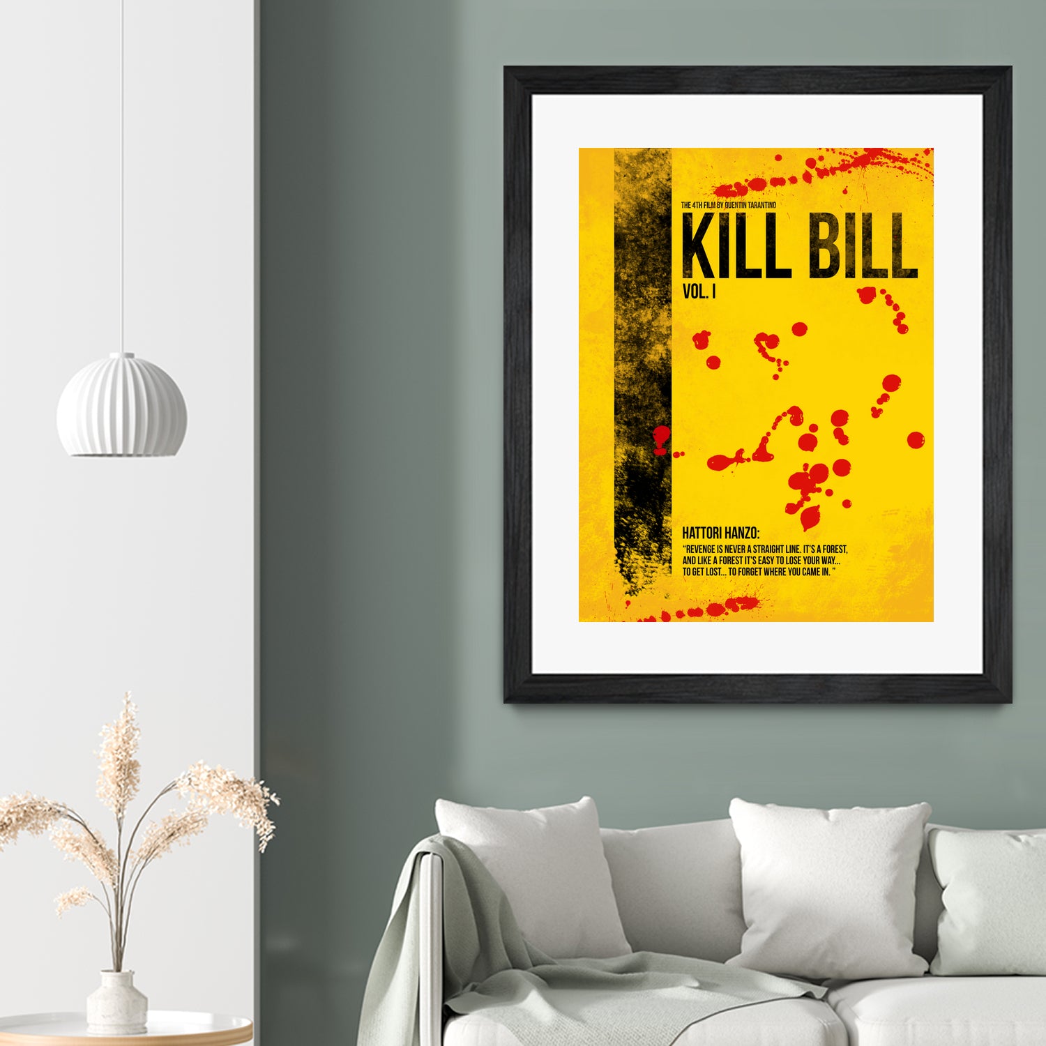 Kill Bill - Vol. I minimal movie poster alternative by HDMI 2K on GIANT ART - yellow typography