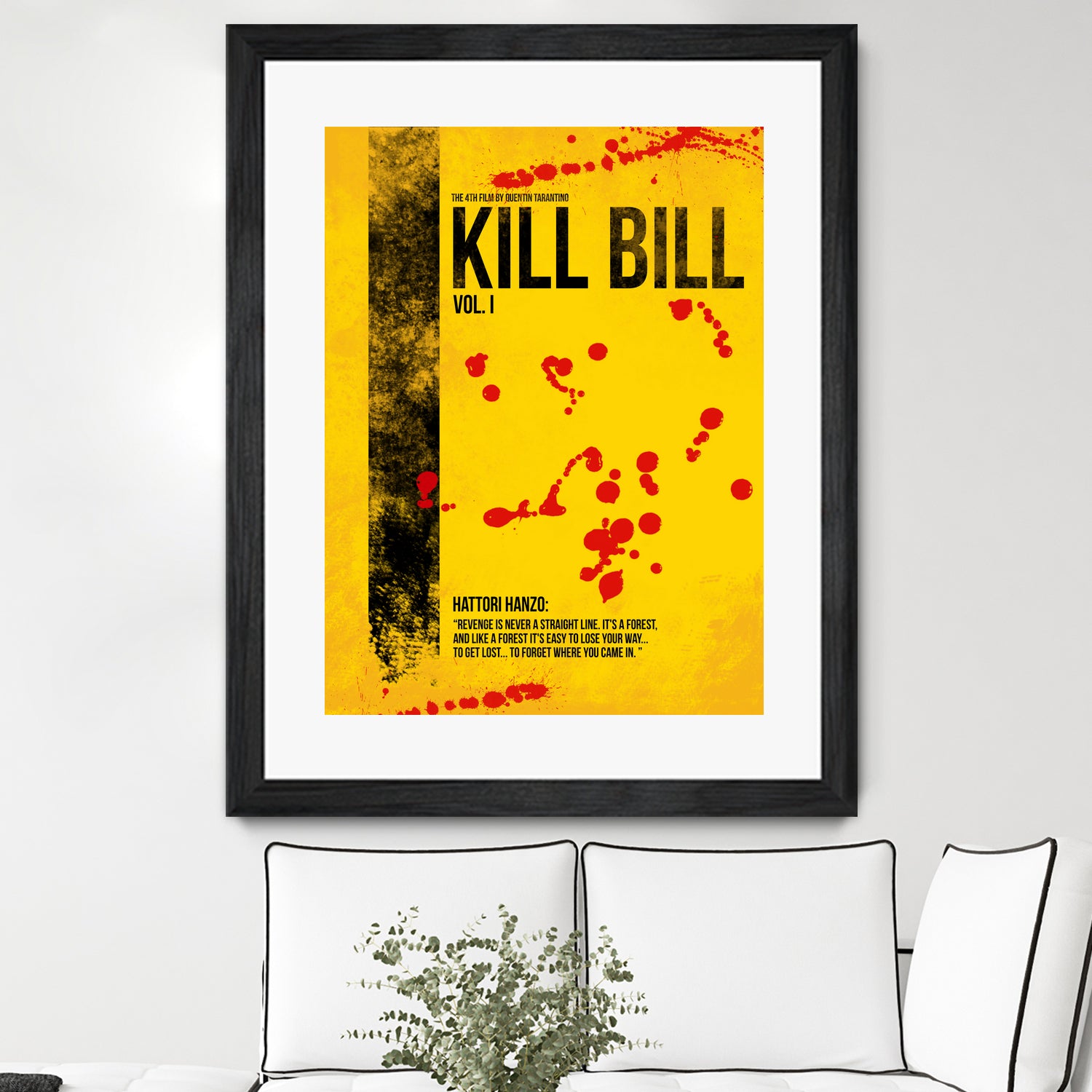 Kill Bill - Vol. I minimal movie poster alternative by HDMI 2K on GIANT ART - yellow typography