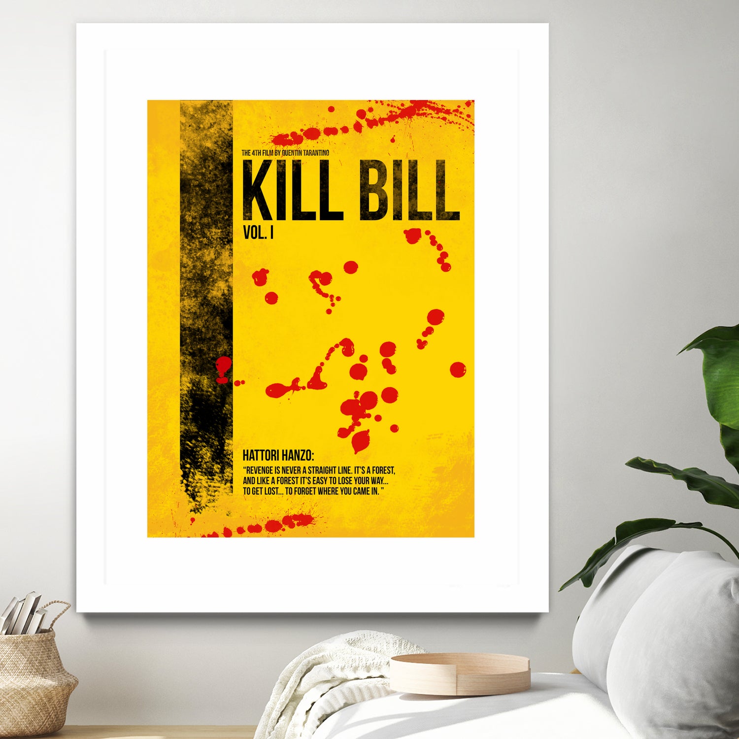 Kill Bill - Vol. I minimal movie poster alternative by HDMI 2K on GIANT ART - yellow typography