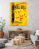 Kill Bill - Vol. I minimal movie poster alternative by HDMI 2K on GIANT ART - yellow typography