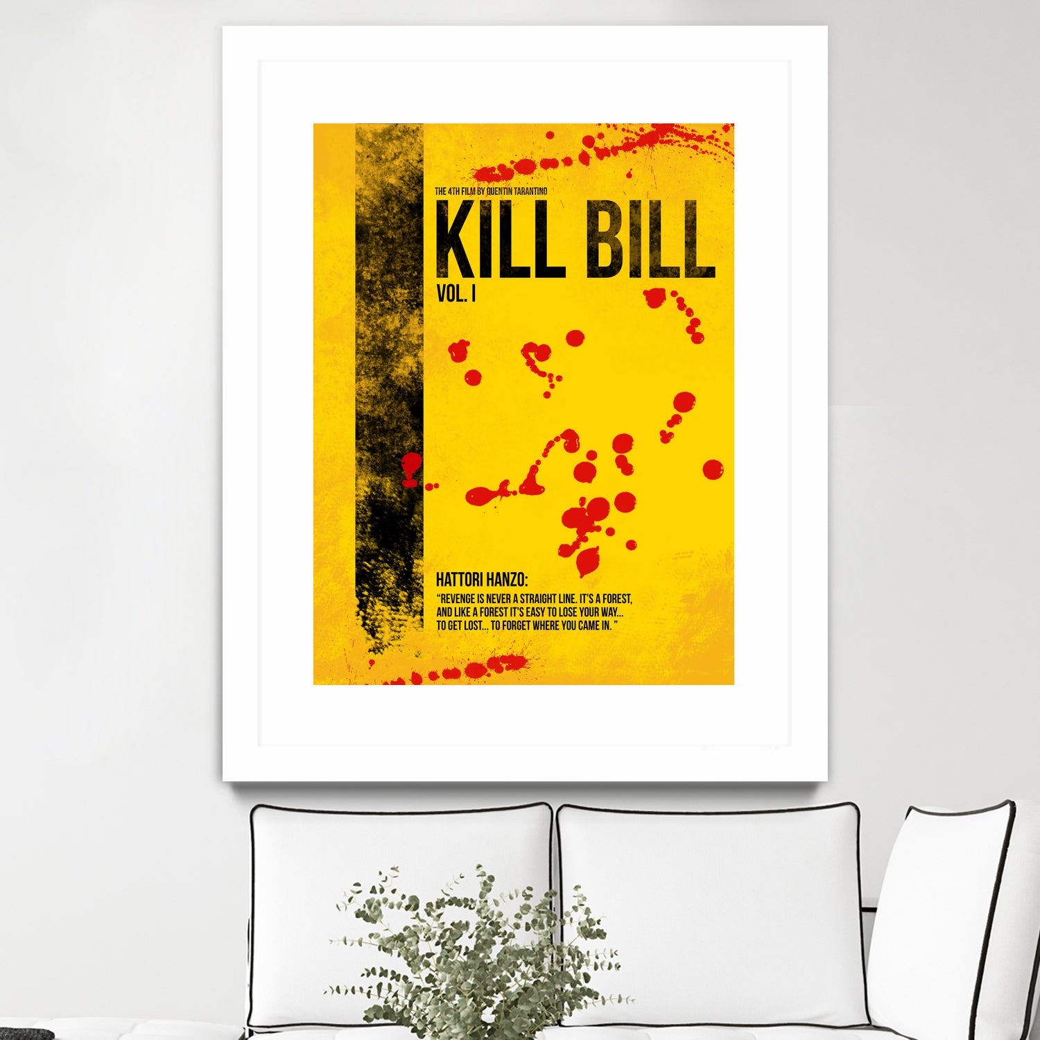 Kill Bill - Vol. I minimal movie poster alternative by HDMI 2K on GIANT ART - yellow typography