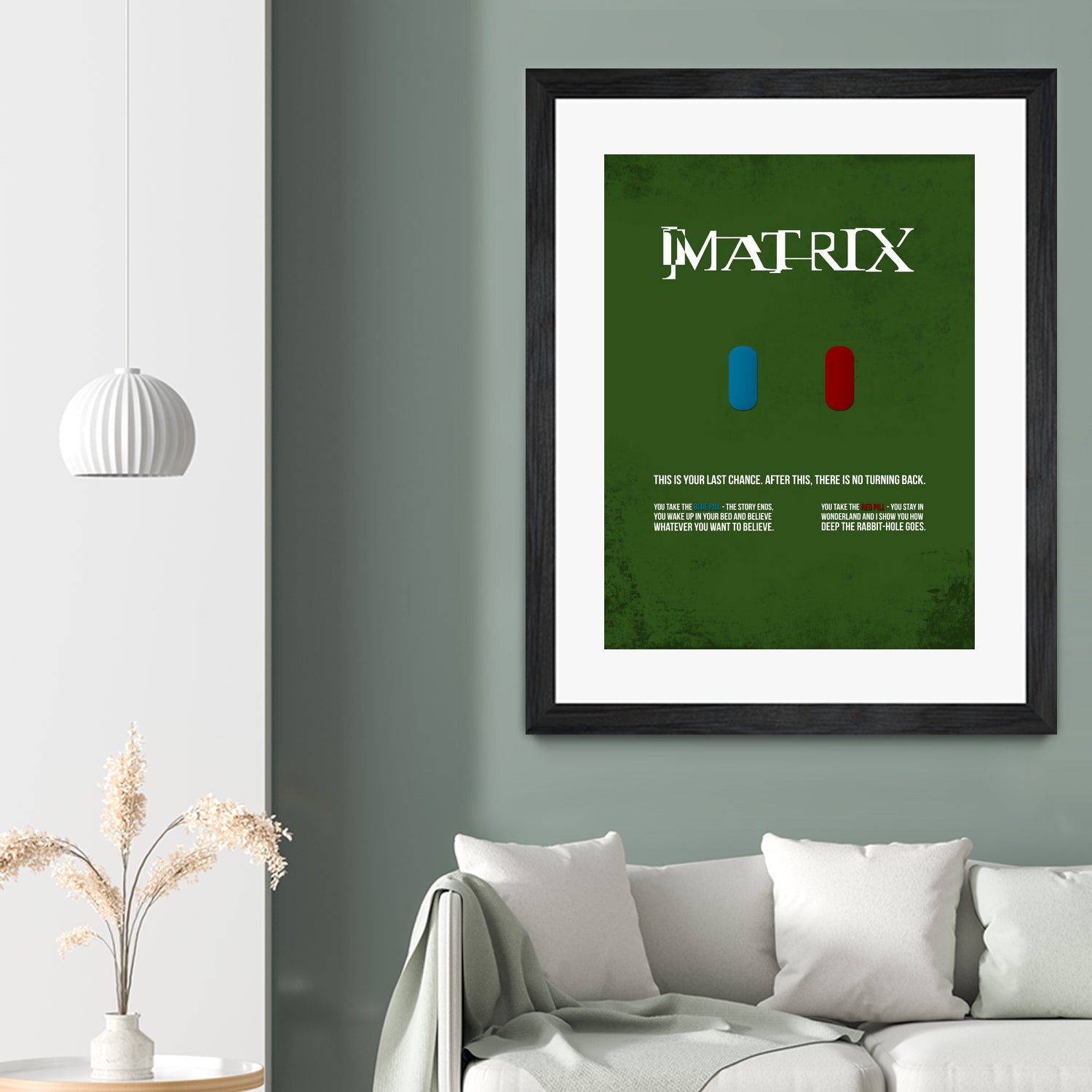 Matrix - minimal movie poster by HDMI 2K on GIANT ART - green typography