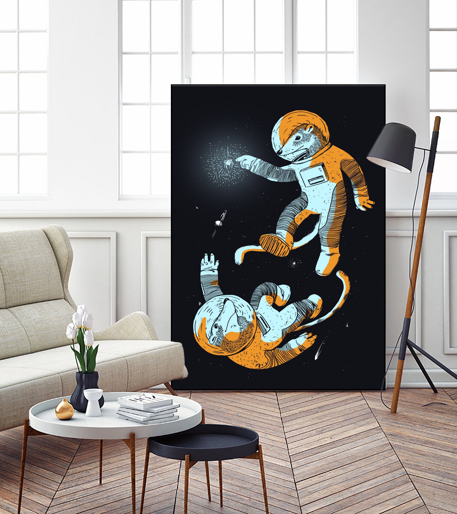 Coatis by Jerry Padilla on GIANT ART - black digital painting