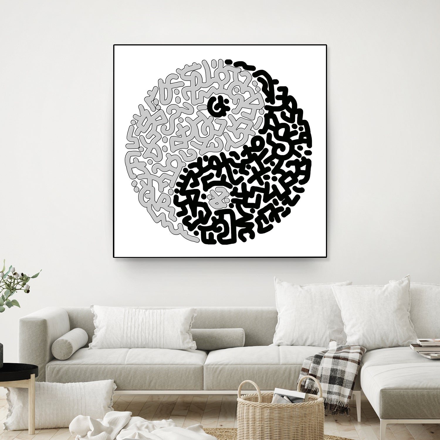 Yin & Yang by Caroline BESSIERES on GIANT ART - black digital drawing