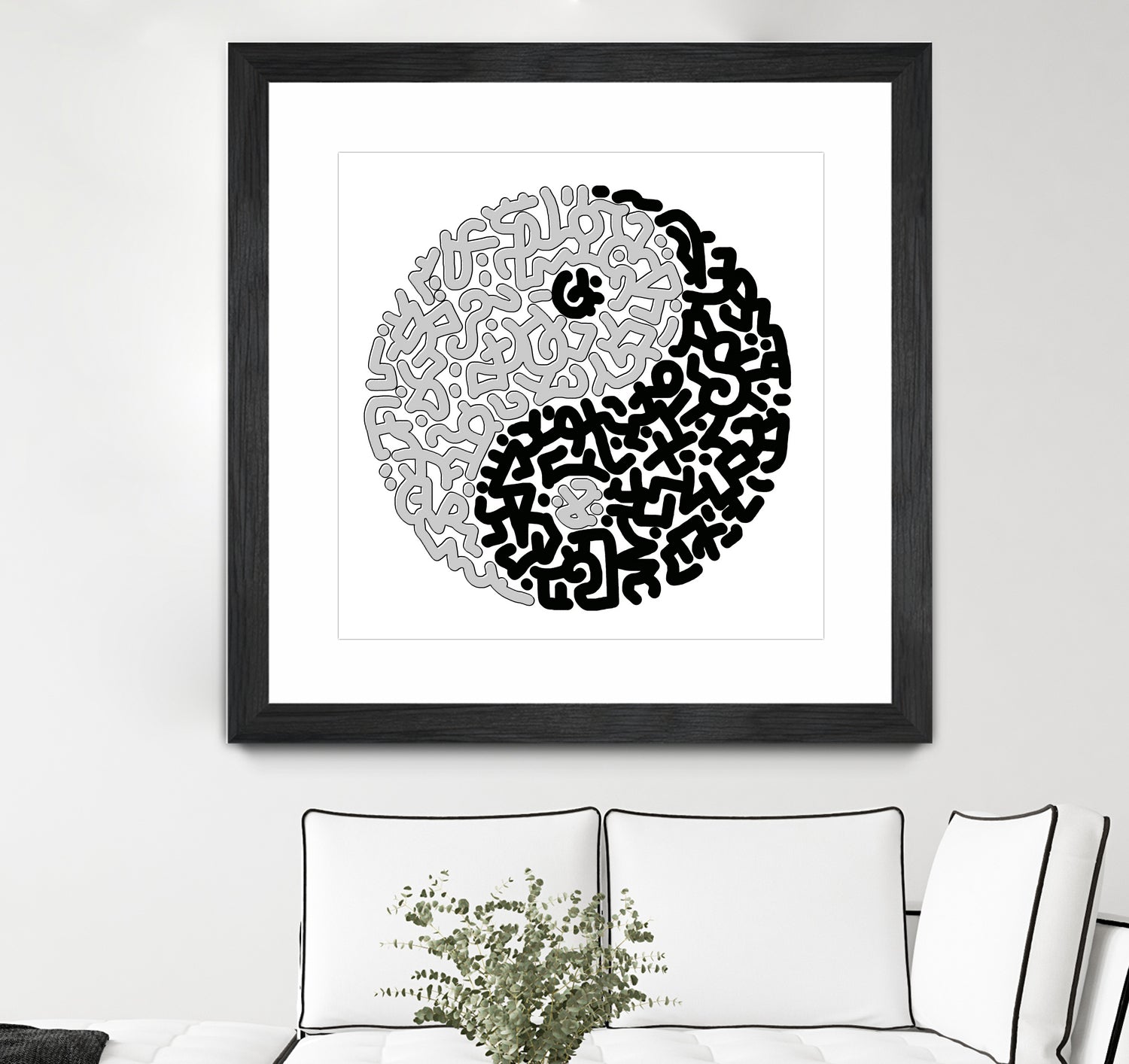 Yin & Yang by Caroline BESSIERES on GIANT ART - black digital drawing