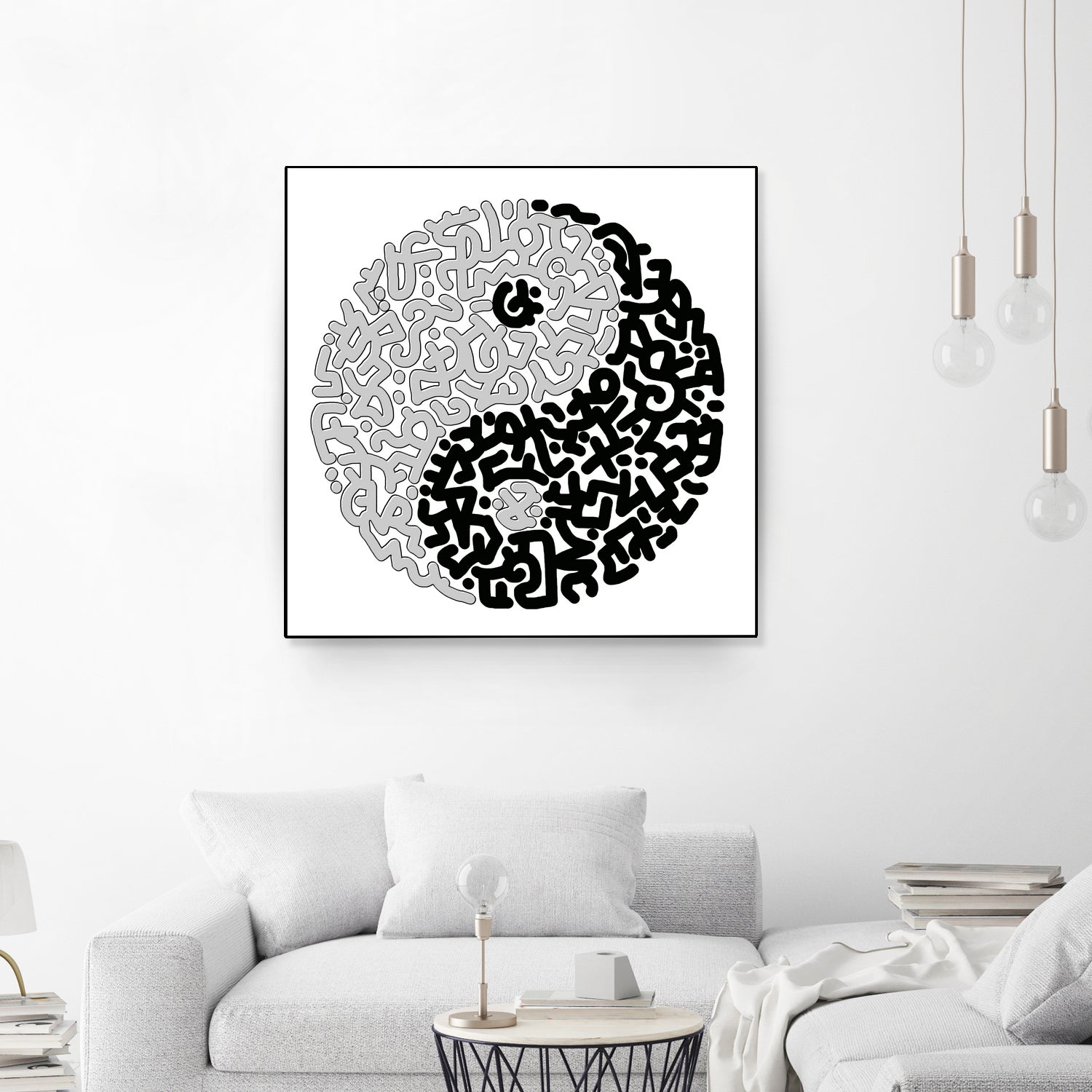 Yin & Yang by Caroline BESSIERES on GIANT ART - black digital drawing