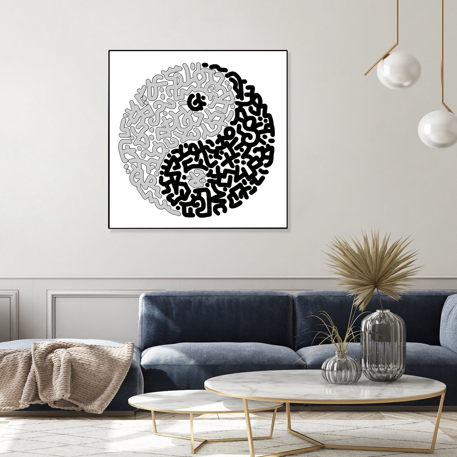 Yin & Yang by Caroline BESSIERES on GIANT ART - black digital drawing