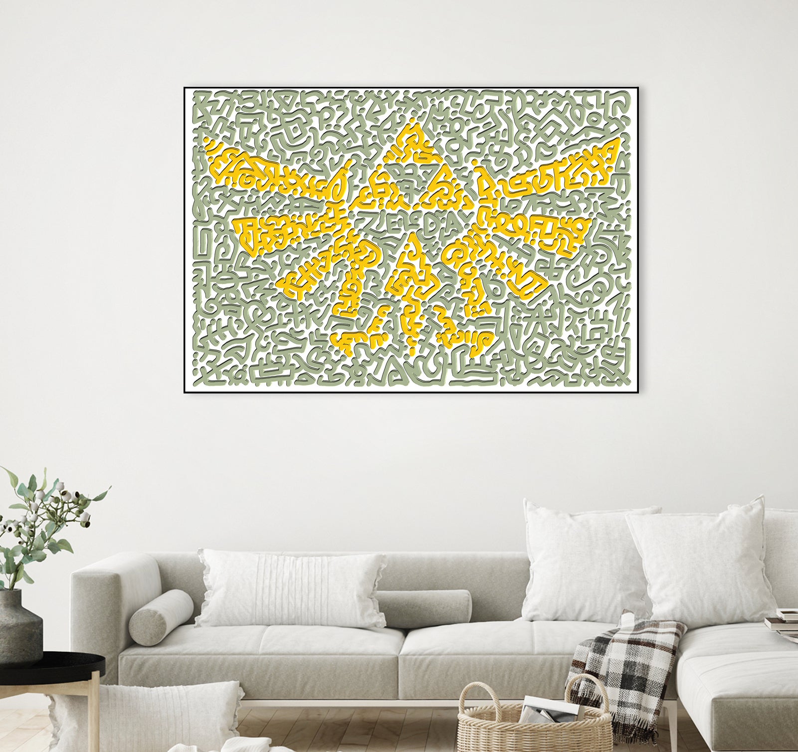 The Triforce by Caroline BESSIERES on GIANT ART - yellow digital drawing