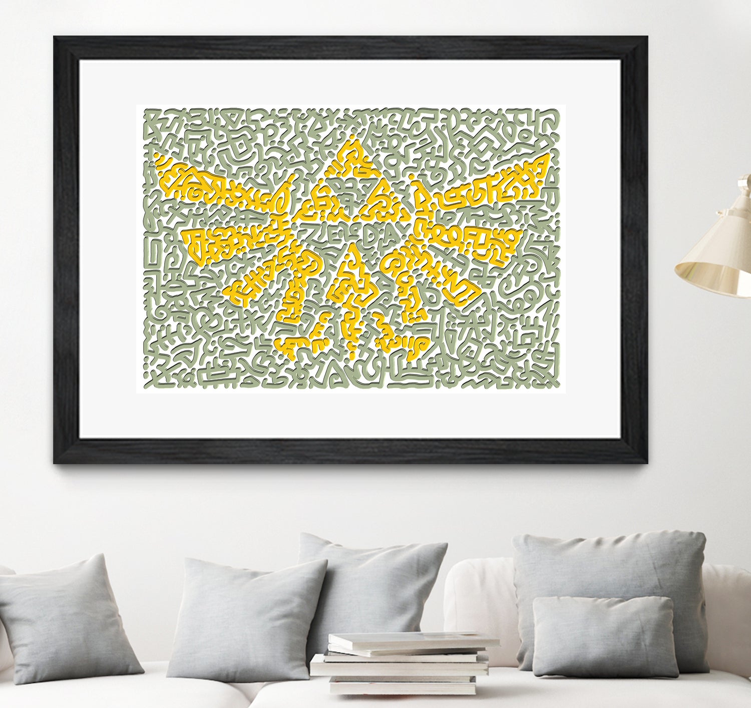 The Triforce by Caroline BESSIERES on GIANT ART - yellow digital drawing