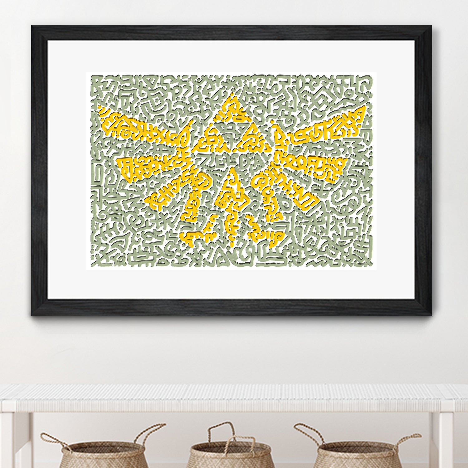 The Triforce by Caroline BESSIERES on GIANT ART - yellow digital drawing