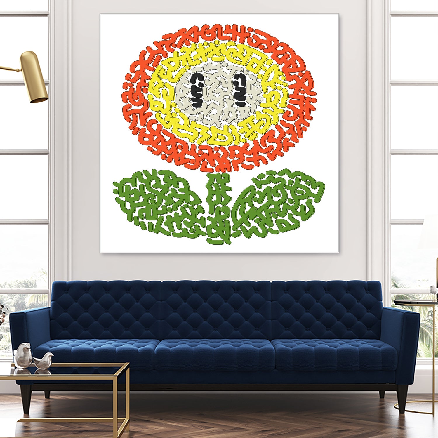 Mario's Flower of Fire by Caroline BESSIERES on GIANT ART - orange game design