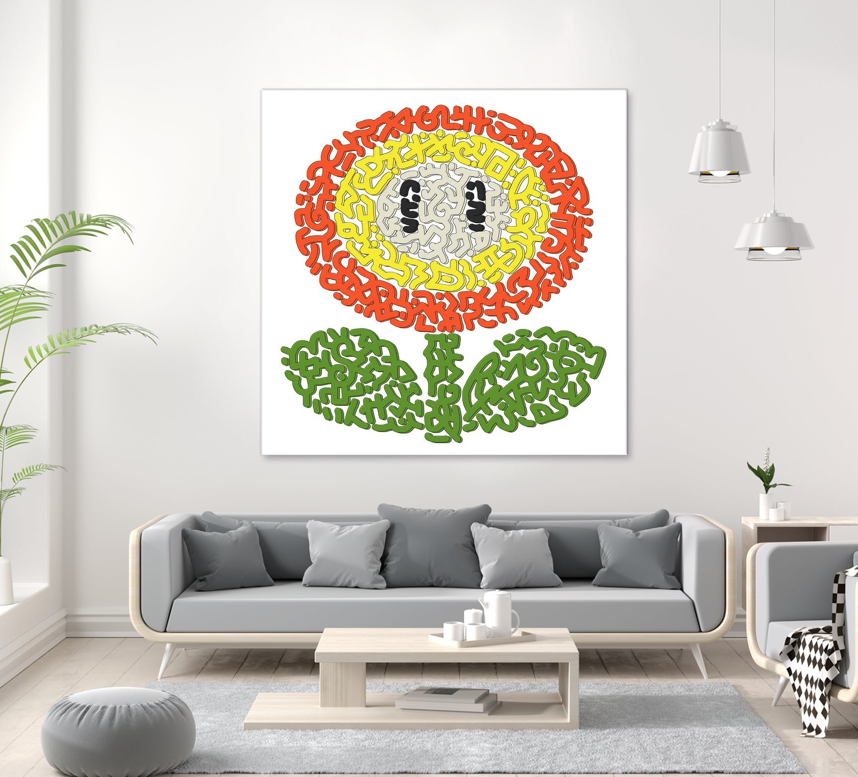 Mario's Flower of Fire by Caroline BESSIERES on GIANT ART - orange game design