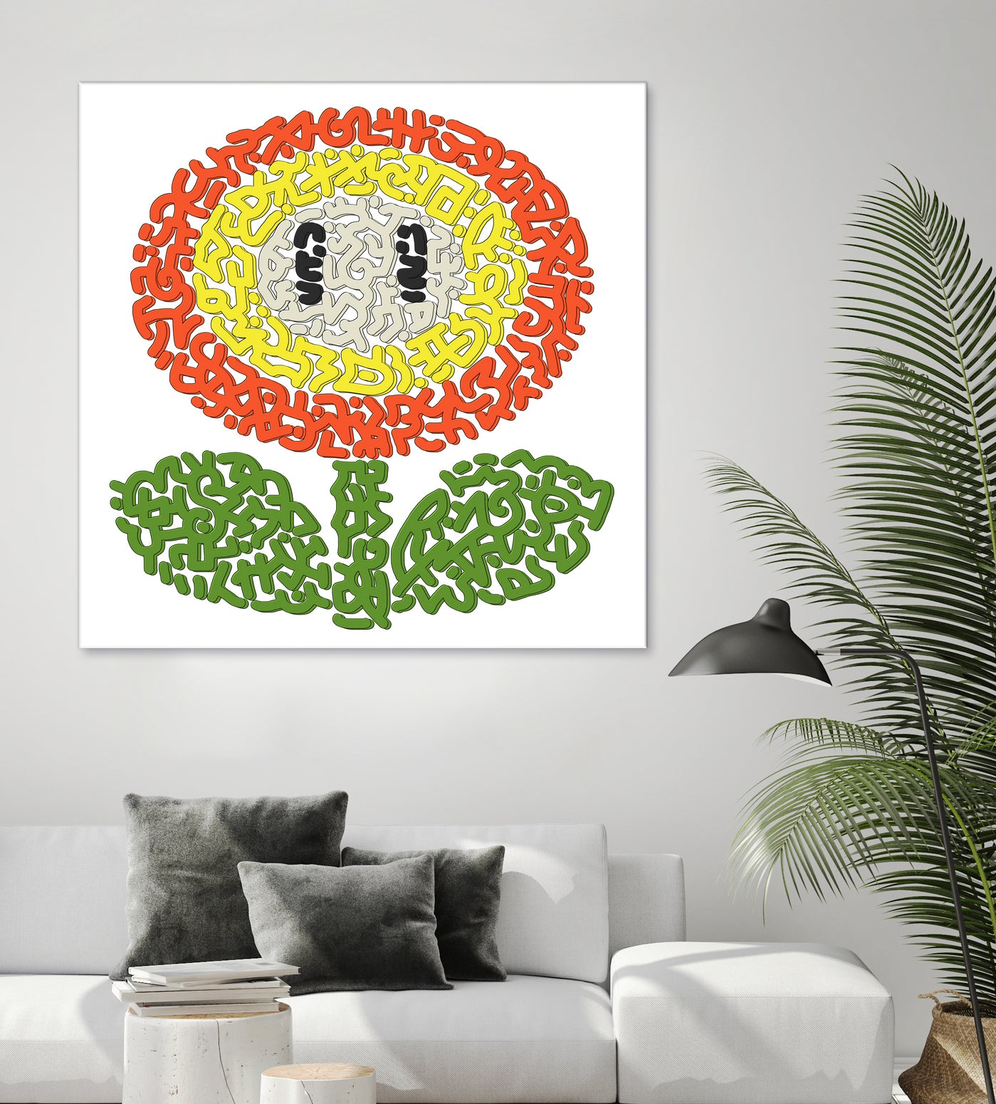 Mario's Flower of Fire by Caroline BESSIERES on GIANT ART - orange game design