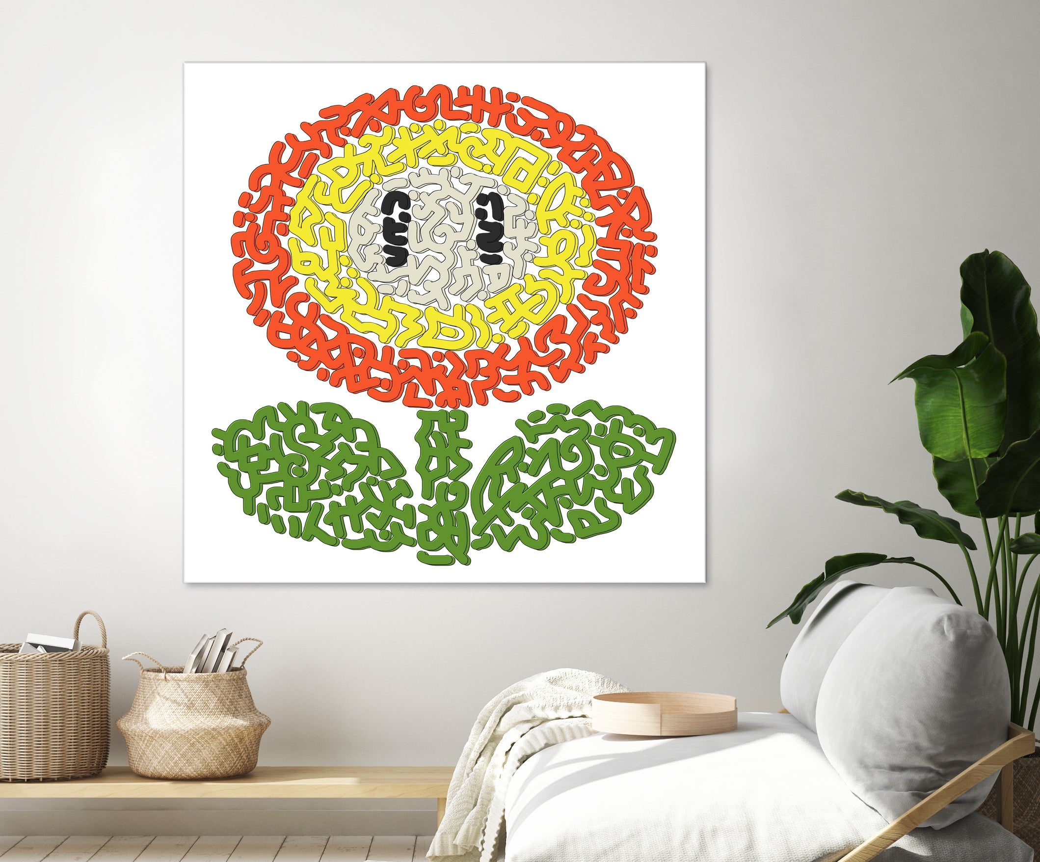 Mario's Flower of Fire by Caroline BESSIERES on GIANT ART - orange game design