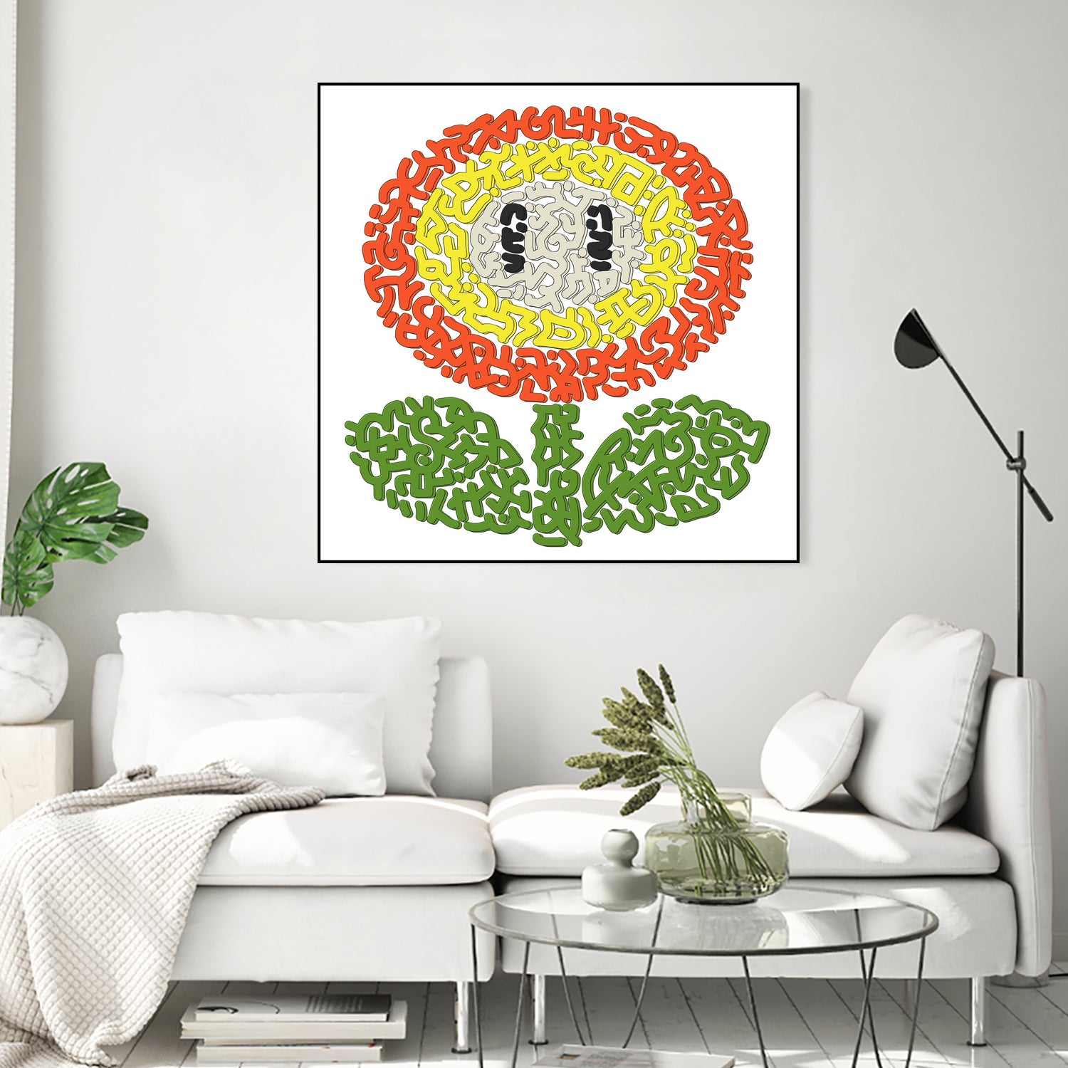 Mario's Flower of Fire by Caroline BESSIERES on GIANT ART - orange game design