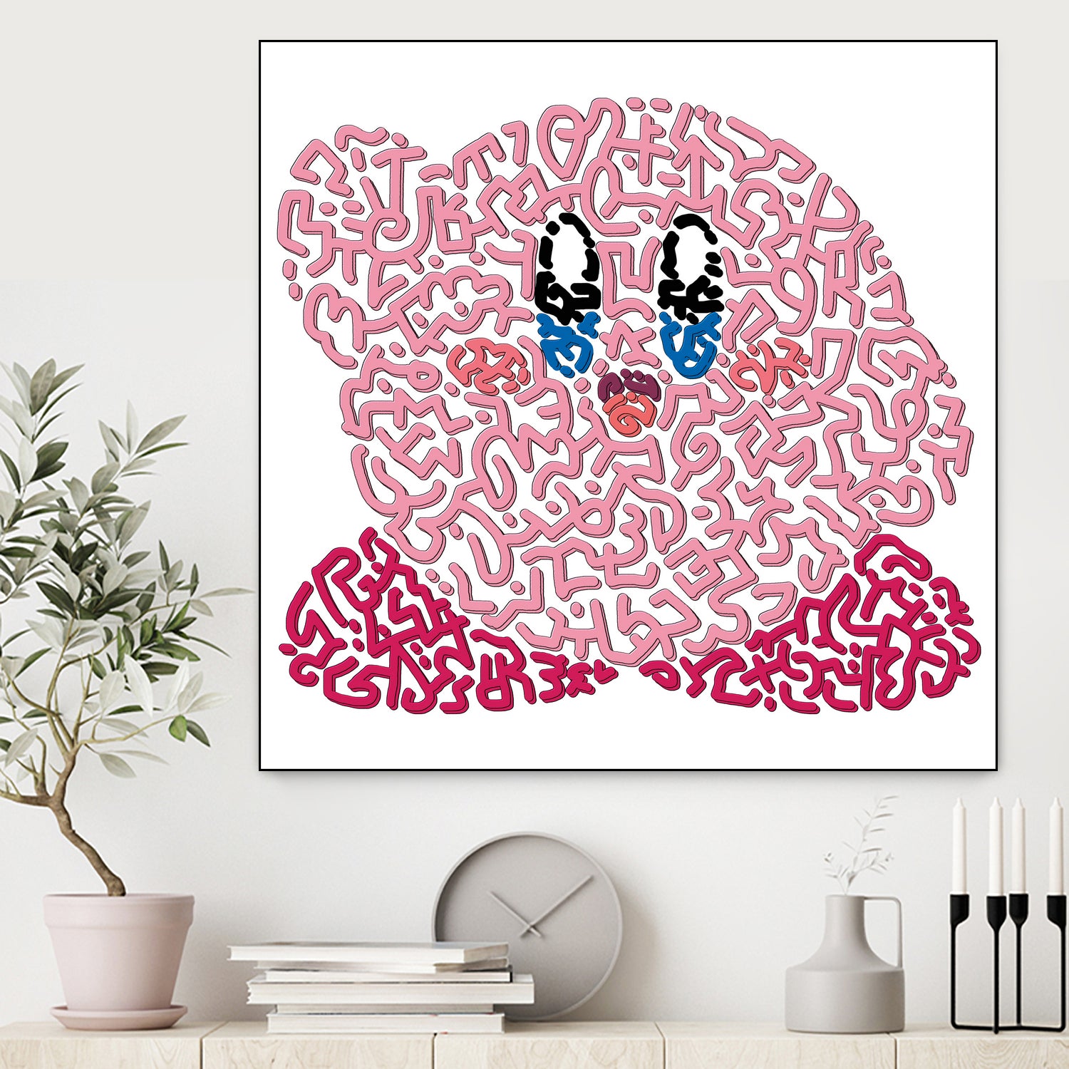 Kirby by Caroline BESSIERES on GIANT ART - pink game design