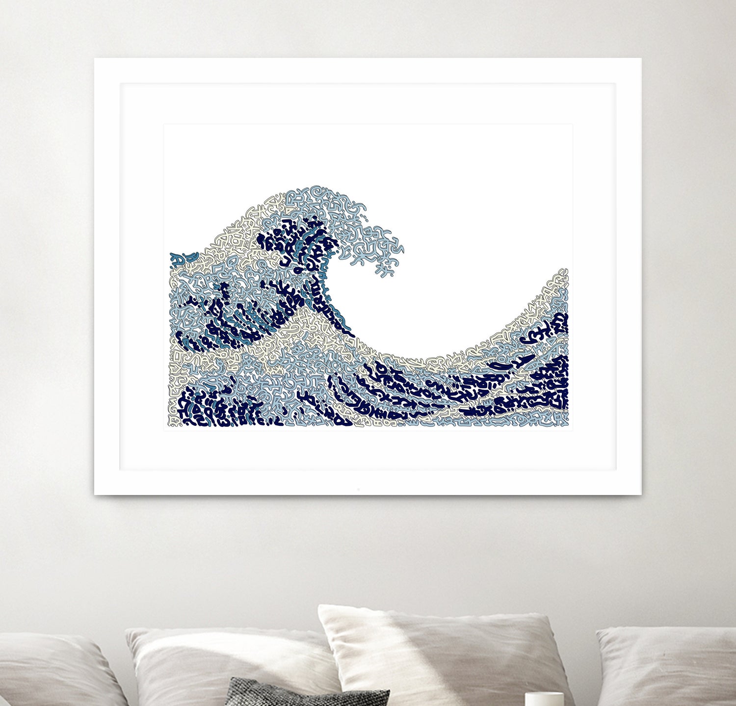 The Wave by Caroline BESSIERES on GIANT ART - blue digital drawing