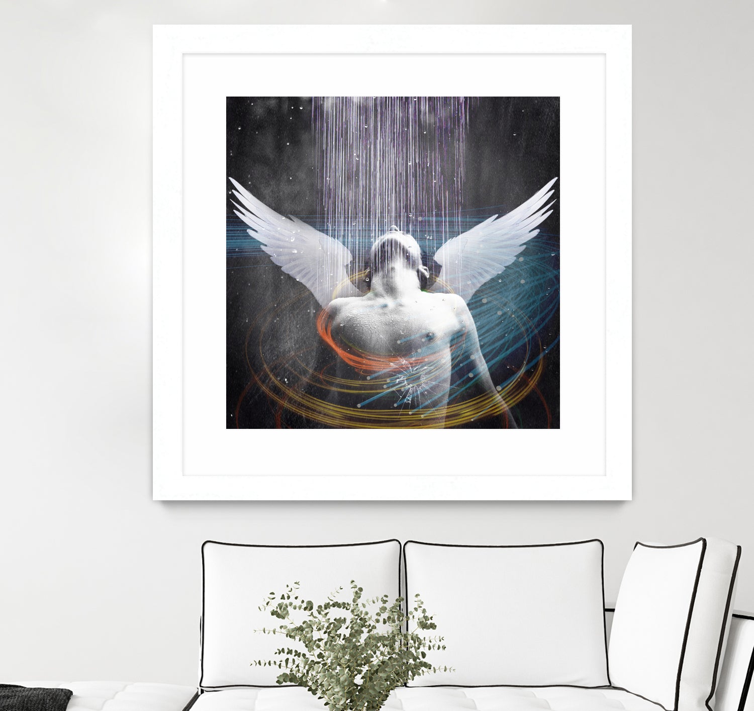 dark rain angel by Vin Zzep on GIANT ART - white photo illustration